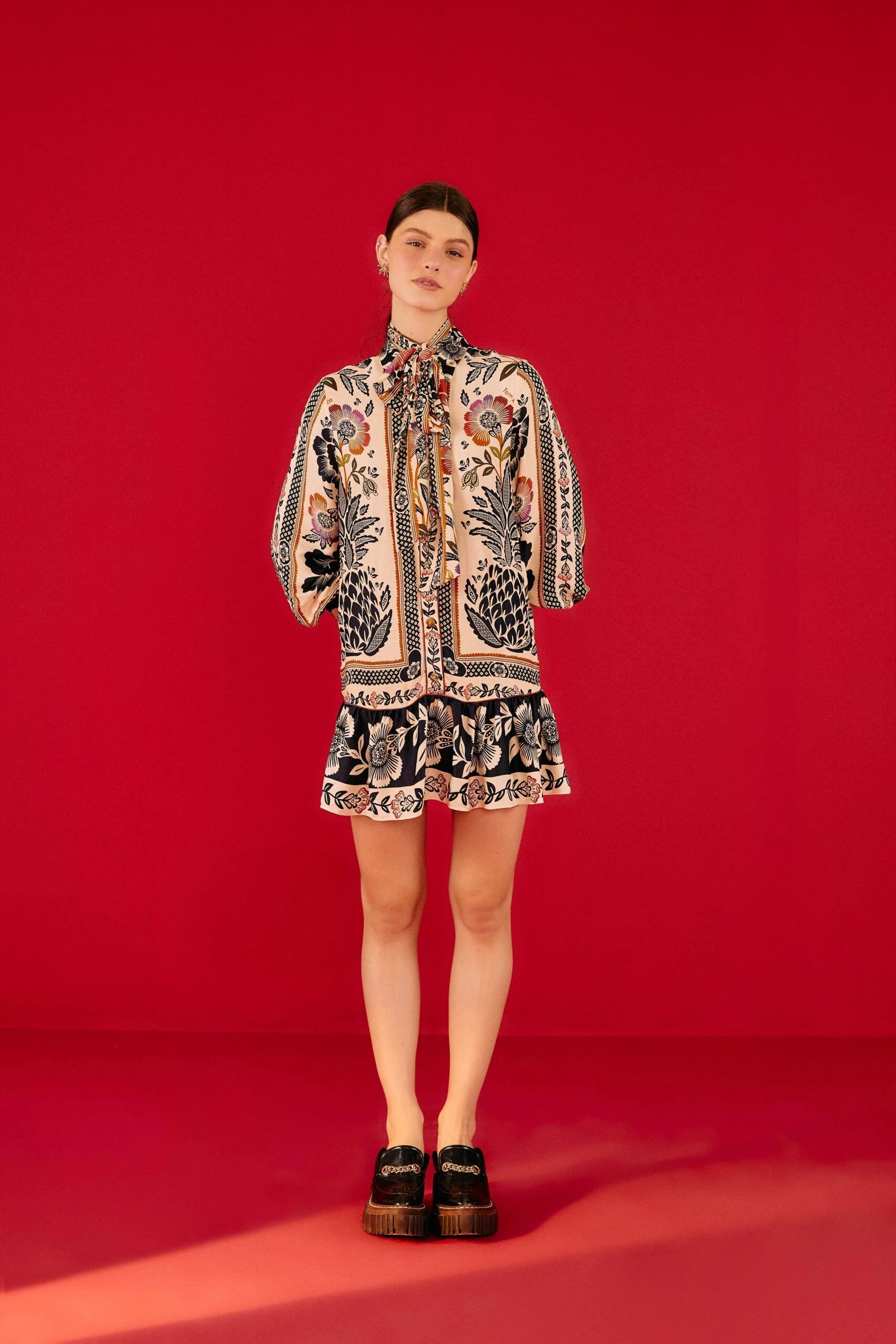 Farm Rio Romantic Garden Lenzing™ Ecovero™ Viscose Mini Dress 3 Farm Rio Romantic Garden Lenzing™ Ecovero™ Viscose Mini Dress - Image 3