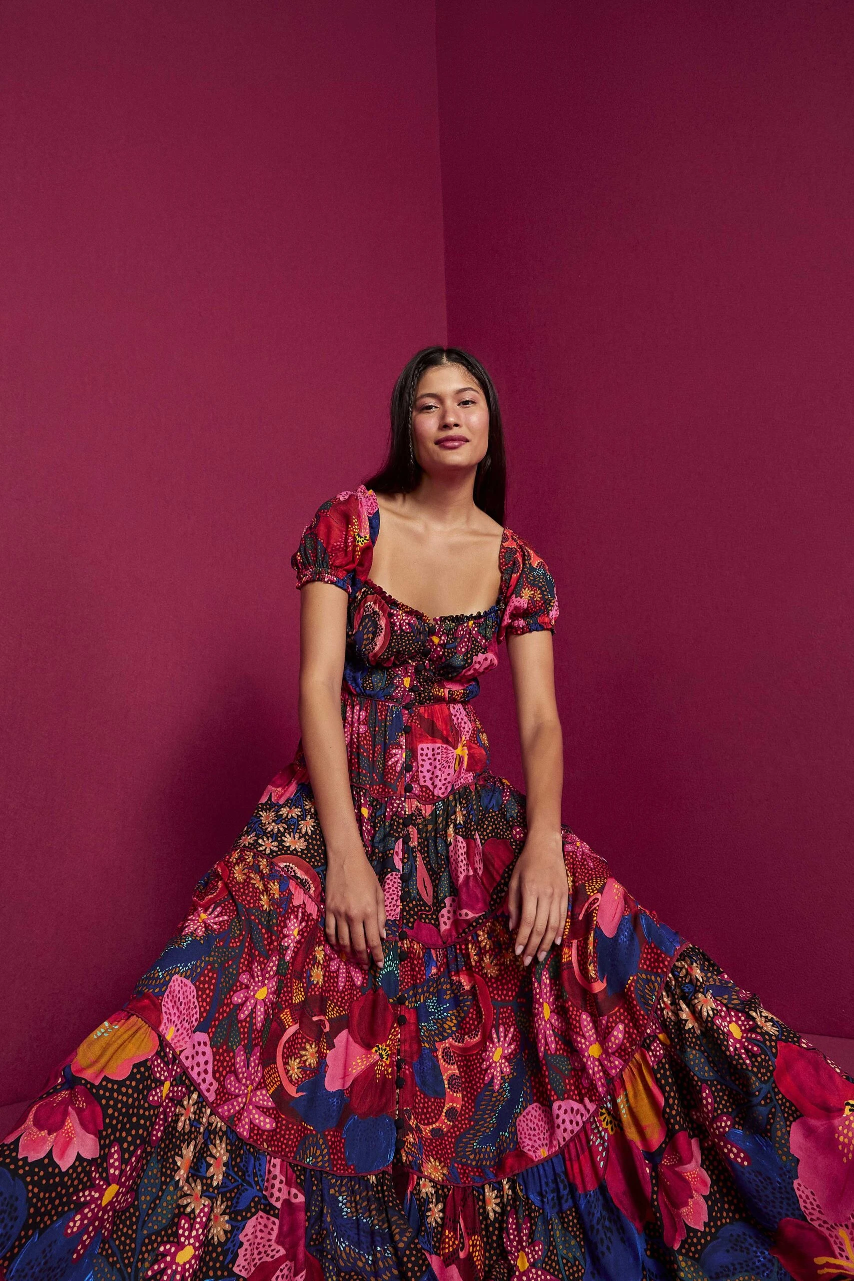 Farm Rio Mixed Wild Life Lenzing™ Ecovero™ Viscose Maxi Dress 1 Farm Rio Mixed Wild Life Lenzing™ Ecovero™ Viscose Maxi Dress