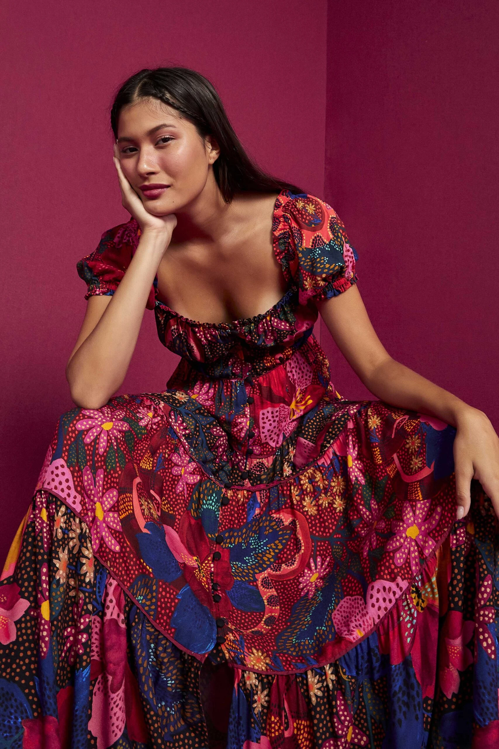 Farm Rio Mixed Wild Life Lenzing™ Ecovero™ Viscose Maxi Dress 2 Farm Rio Mixed Wild Life Lenzing™ Ecovero™ Viscose Maxi Dress - Image 2