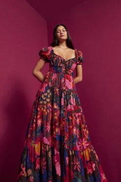 Farm Rio Mixed Wild Life Lenzing™ Ecovero™ Viscose Maxi Dress 9 Farm Rio Mixed Wild Life Lenzing™ Ecovero™ Viscose Maxi Dress -Farm Rio Shoop 301881 05