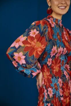 Farm Rio Navy Garden Smocked Mini Dress 8 Farm Rio Navy Garden Smocked Mini Dress -Farm Rio Shoop 301902 04