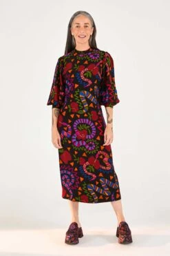 Farm Rio Black Jungle Fruits Midi Dress 9 Farm Rio Black Jungle Fruits Midi Dress -Farm Rio Shoop 301928 04
