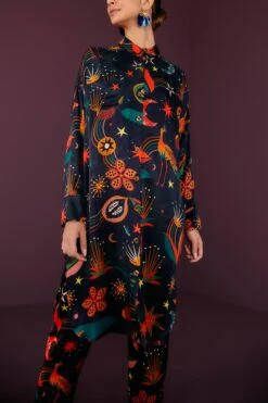 Farm Rio Black Cerrado Sky Lenzing™ Ecovero™ Viscose Shirtdress -Farm Rio Shoop 301933 03