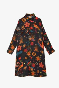 Farm Rio Black Cerrado Sky Lenzing™ Ecovero™ Viscose Shirtdress -Farm Rio Shoop 301933 06