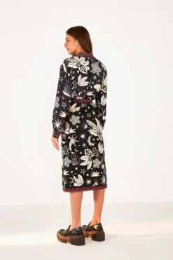 Farm Rio Black & White Cerrado Sky Wrap Skirt -Farm Rio Shoop 301945 04