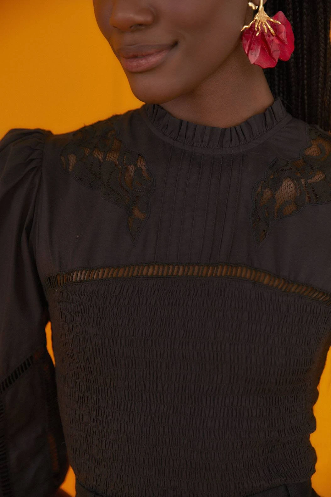 Farm Rio Black Lace Blouse 3 Farm Rio Black Lace Blouse - Image 3