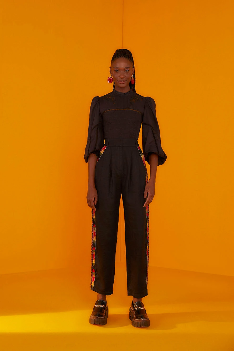 Farm Rio Black Lace Blouse 4 Farm Rio Black Lace Blouse - Image 4