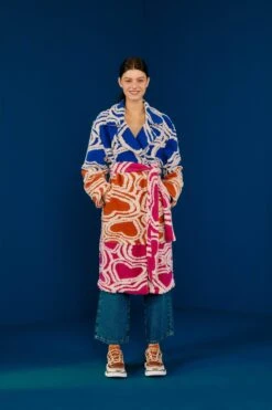 Farm Rio Multicolored Wild Hearts Fleece Coat 7 Farm Rio Multicolored Wild Hearts Fleece Coat -Farm Rio Shoop 302194 03