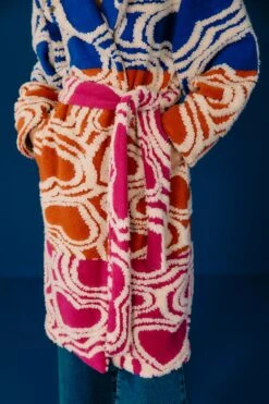 Farm Rio Multicolored Wild Hearts Fleece Coat 8 Farm Rio Multicolored Wild Hearts Fleece Coat -Farm Rio Shoop 302194 04