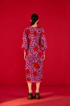 Farm Rio Pink Snake Fruit Sweater Dress 8 Farm Rio Pink Snake Fruit Sweater Dress -Farm Rio Shoop 302212 02