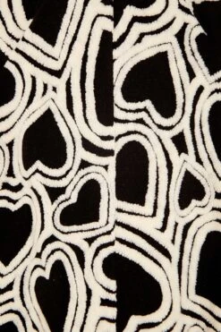 Farm Rio Black And White Wild Hearts Fleece Coat 10 Farm Rio Black And White Wild Hearts Fleece Coat -Farm Rio Shoop 302234 05