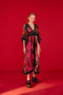 Farm Rio Flower Scarves Maxi Dress -Farm Rio Shoop 302323 01