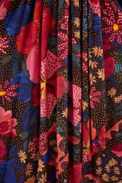 Farm Rio Black Wild Life Lenzing™ Ecovero™ Viscose Maxi Dress -Farm Rio Shoop 302684 05