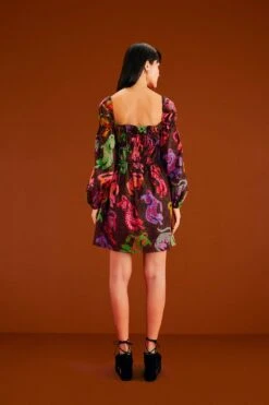 Farm Rio Black Wild Leopards Mini Dress 7 Farm Rio Black Wild Leopards Mini Dress -Farm Rio Shoop 303763 03