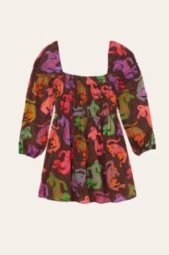 Farm Rio Black Wild Leopards Mini Dress 9 Farm Rio Black Wild Leopards Mini Dress -Farm Rio Shoop 303763 05