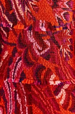 Farm Rio Orange Chevron Forest Maxi Dress 10 Farm Rio Orange Chevron Forest Maxi Dress -Farm Rio Shoop 303765 05