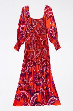 Farm Rio Orange Chevron Forest Maxi Dress 11 Farm Rio Orange Chevron Forest Maxi Dress -Farm Rio Shoop 303765 06