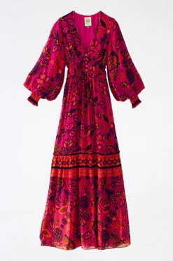 Farm Rio Pink Macaw Forest Maxi Dress 11 Farm Rio Pink Macaw Forest Maxi Dress -Farm Rio Shoop 303789 06