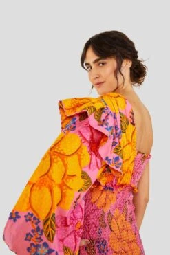 Farm Rio Flowers Garden One Shoulder Mini Dress -Farm Rio Shoop 303791 03