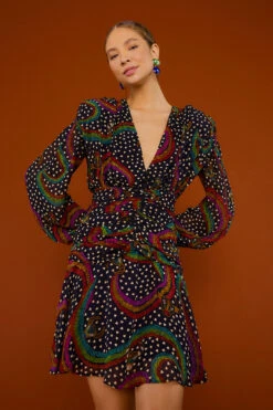 Farm Rio Rainbow Oxen Mini Dress