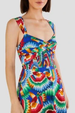 Farm Rio Chevron Toucans Midi Dress -Farm Rio Shoop 303814 03