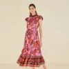 Farm Rio Sweet Floral Midi Dress