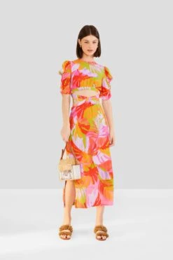 Farm Rio Colorful Leaves Midi Dress 9 Farm Rio Colorful Leaves Midi Dress -Farm Rio Shoop 303823 02