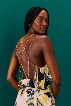 Farm Rio Sand Vintage Forest Lenzing™ Ecovero™ Viscose Midi Dress -Farm Rio Shoop 303824 03