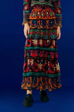 Farm Rio Black Night Sky Maxi Skirt -Farm Rio Shoop 303828 03