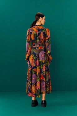 Farm Rio Navy Cool Macaw Midi Dress -Farm Rio Shoop 303830 04