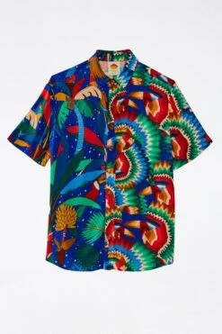 Farm Rio Mixed Blue Prints Unisex Shirt -Farm Rio Shoop 303855 06