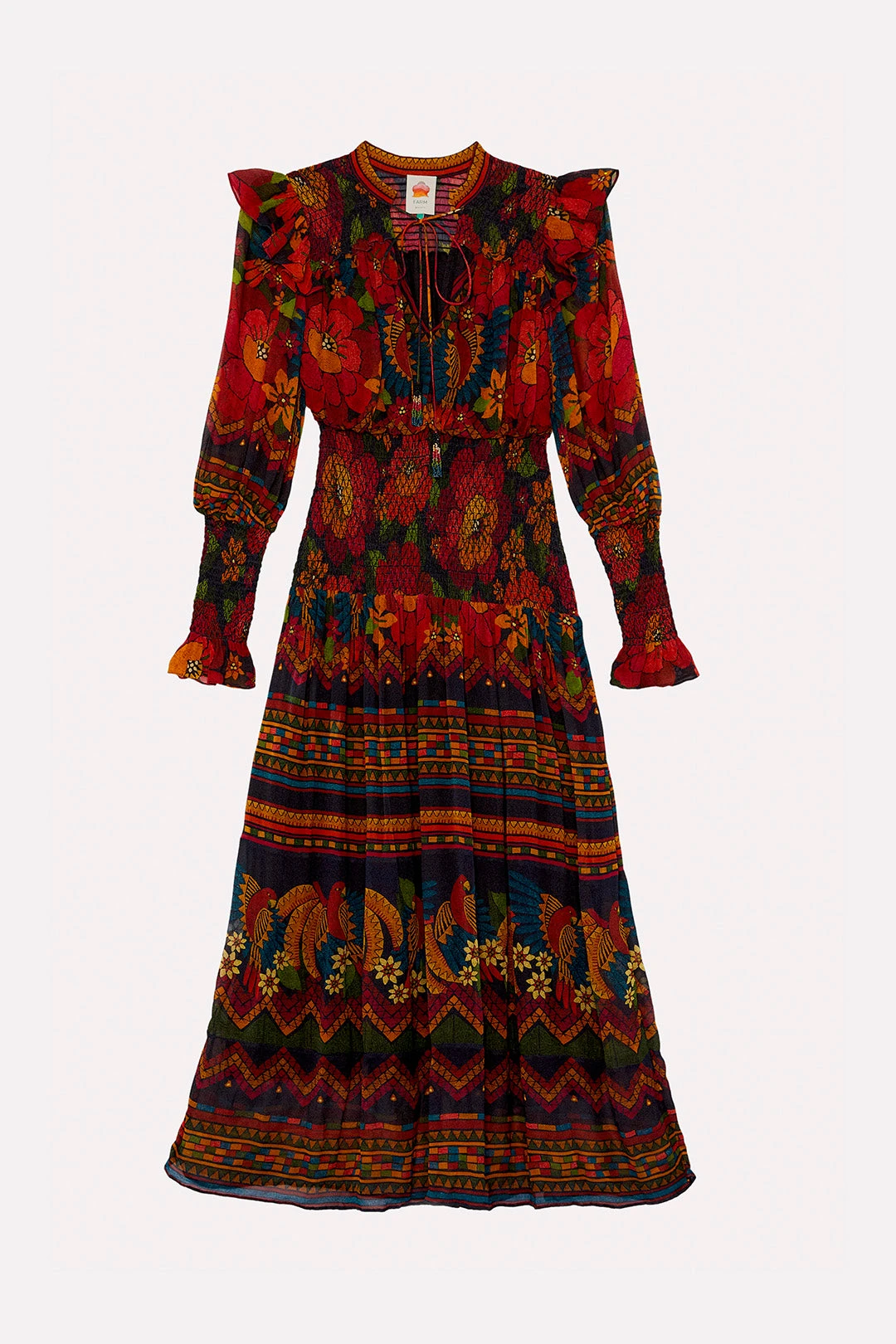 Farm Rio Macaw Ballet Ainika Maxi Dress 6 Farm Rio Macaw Ballet Ainika Maxi Dress - Image 6
