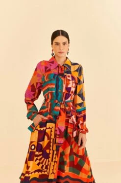 Farm Rio Graphic Scarves Shirtdress 9 Farm Rio Graphic Scarves Shirtdress -Farm Rio Shoop 303921 02 a57966c1 f954 4292 a726 f8c92be1aaae