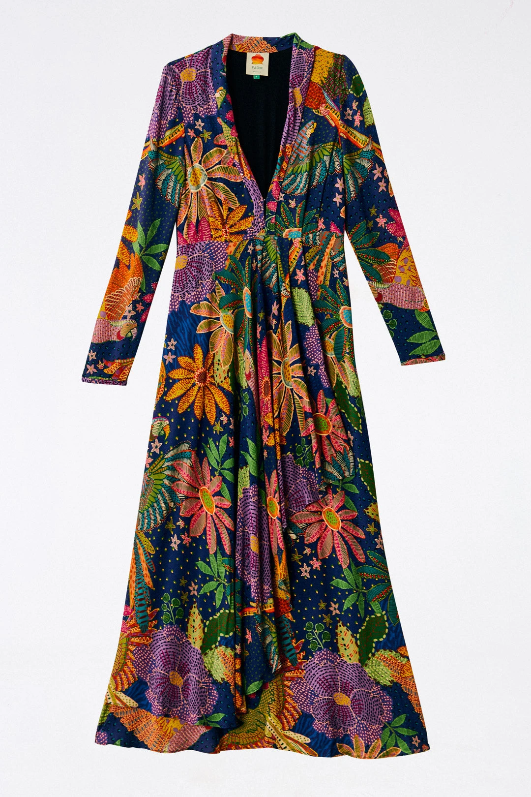 Farm Rio Navy Cool Macaw Maxi Dress 6 Farm Rio Navy Cool Macaw Maxi Dress - Image 6