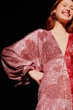 Farm Rio Hearts Sequin Midi Dress -Farm Rio Shoop 303943 03