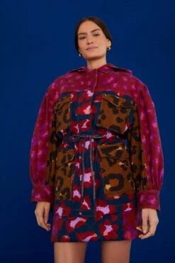 Farm Rio Mixed Leopards Canvas Jacket