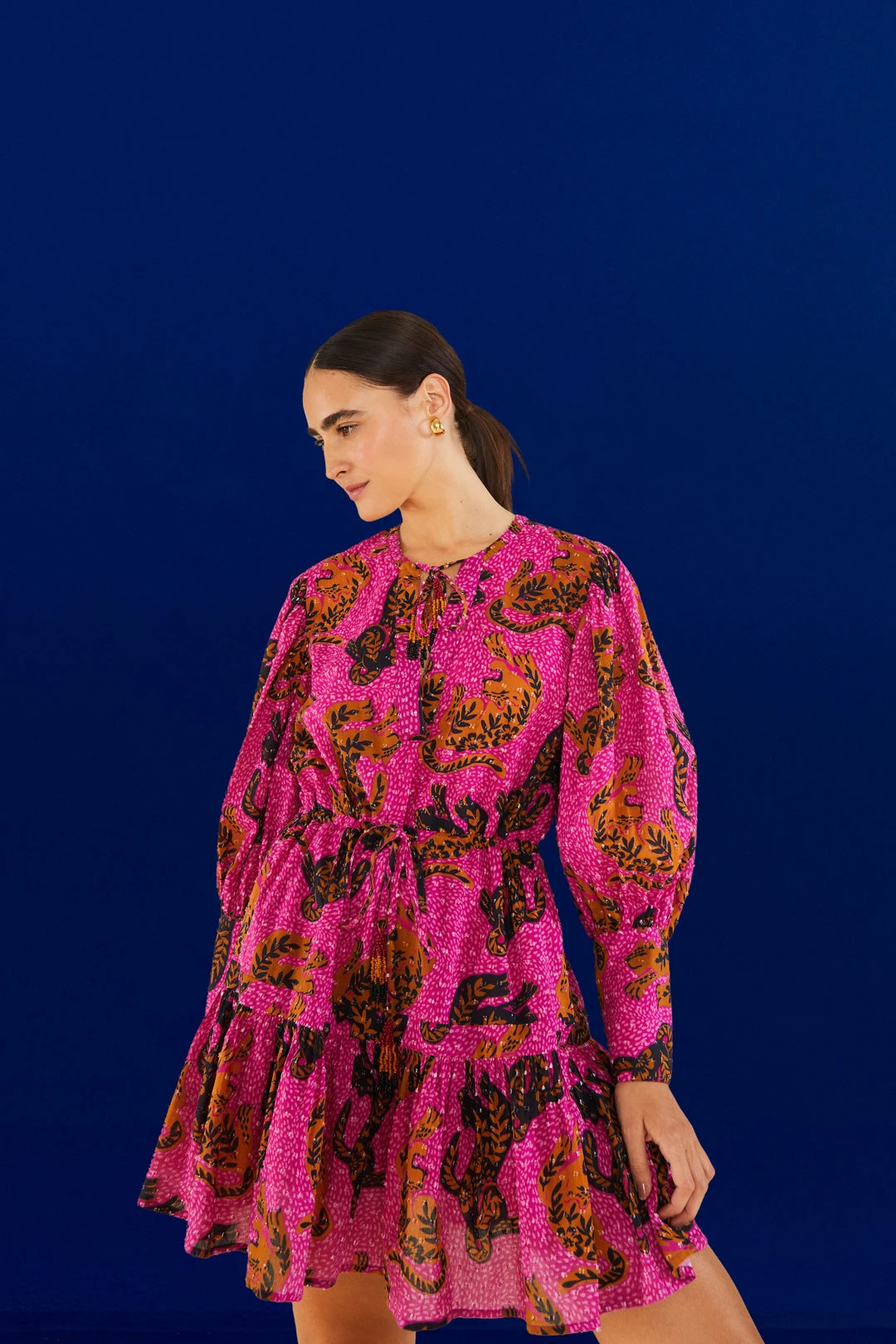 Farm Rio Pink Wild Leopards Mini Dress 1 Farm Rio Pink Wild Leopards Mini Dress