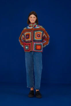 Farm Rio Crochet Colorful Forest Reversible Puffer Jacket 9 Farm Rio Crochet Colorful Forest Reversible Puffer Jacket -Farm Rio Shoop 304119 03