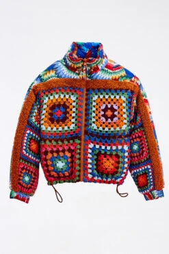 Farm Rio Crochet Colorful Forest Reversible Puffer Jacket 11 Farm Rio Crochet Colorful Forest Reversible Puffer Jacket -Farm Rio Shoop 304119 06