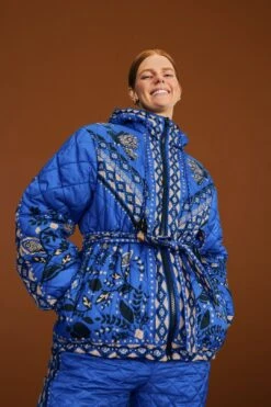 Farm Rio BlackMacaw Forest Reversible Puffer Jacket