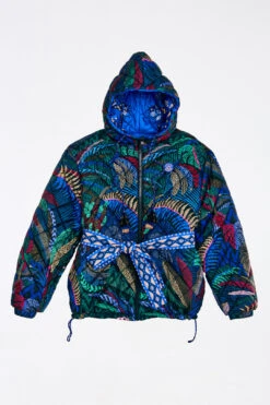 Farm Rio BlackMacaw Forest Reversible Puffer Jacket -Farm Rio Shoop 304123 06