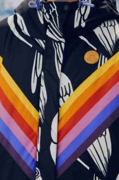 Farm Rio Black Graphic Toucans Ski Puffer Jacket -Farm Rio Shoop 304125 07