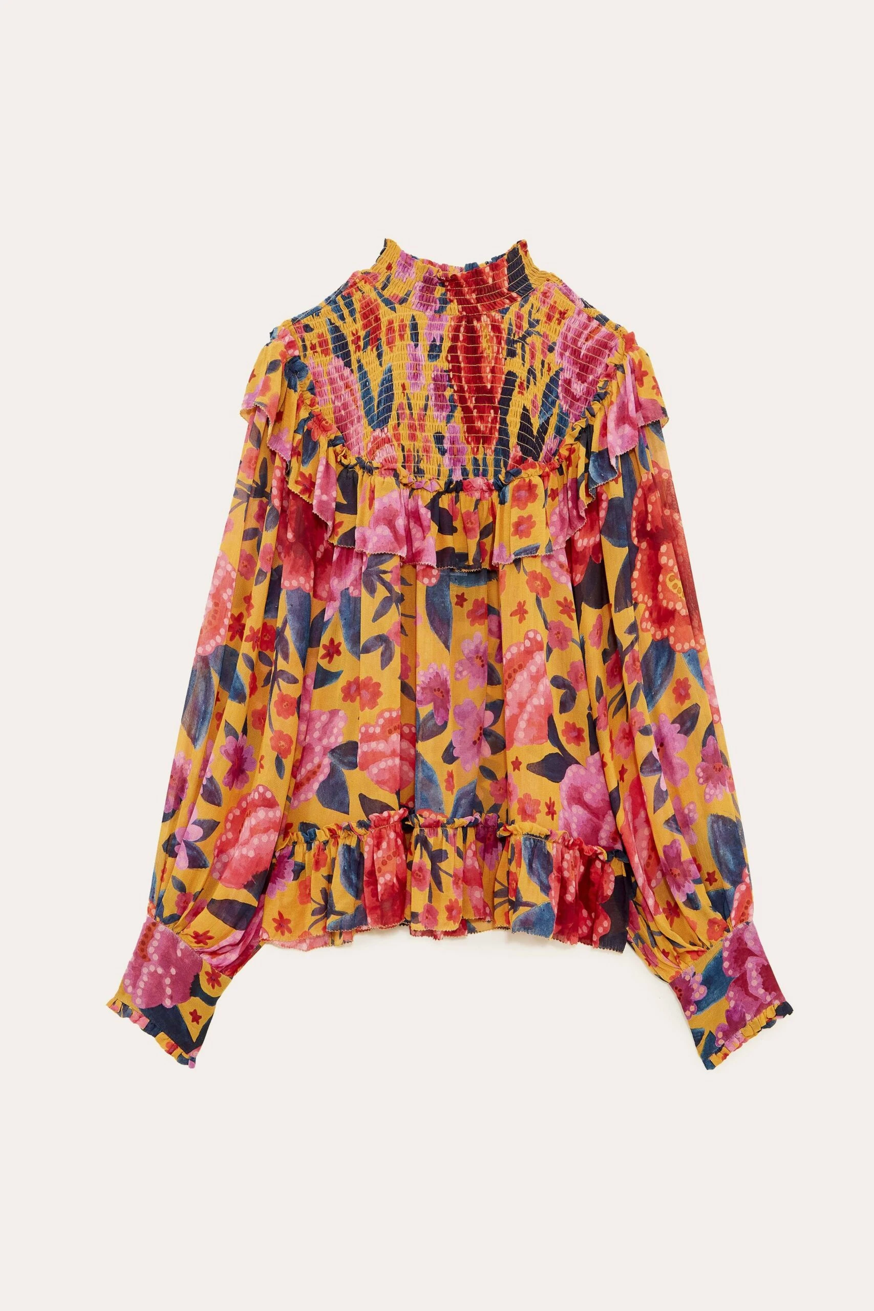 Farm Rio Yellow Floral Dream Blouse 6 Farm Rio Yellow Floral Dream Blouse - Image 6