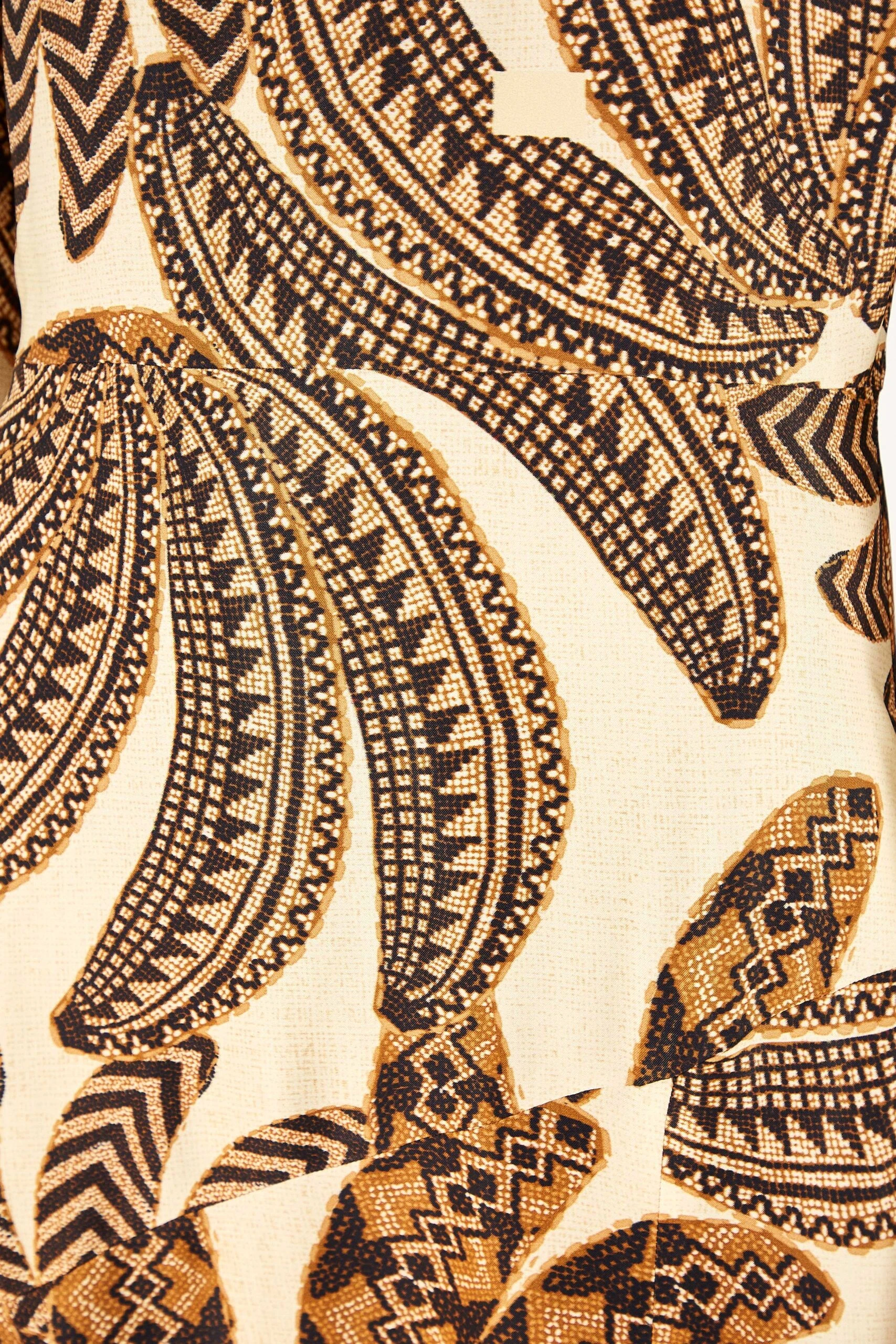 Farm Rio Sand Yawanawa Vanahu Lenzing™ Ecovero™ Viscose Midi Dress 4 Farm Rio Sand Yawanawa Vanahu Lenzing™ Ecovero™ Viscose Midi Dress - Image 4