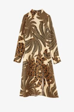 Farm Rio Sand Yawanawa Vanahu Lenzing™ Ecovero™ Viscose Midi Dress 9 Farm Rio Sand Yawanawa Vanahu Lenzing™ Ecovero™ Viscose Midi Dress -Farm Rio Shoop 304582 05