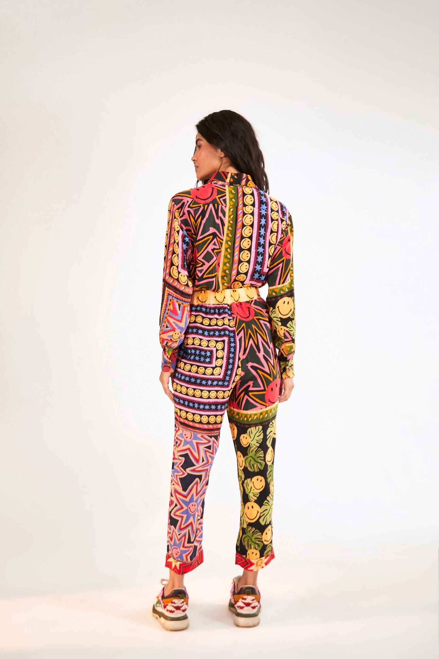 Farm Rio Patchwork Tapestry Smiley® Pants 2 Farm Rio Patchwork Tapestry Smiley® Pants - Image 2