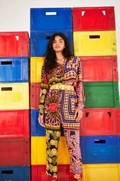 Farm Rio Patchwork Tapestry Smiley® Pants 8 Farm Rio Patchwork Tapestry Smiley® Pants -Farm Rio Shoop 305163 05