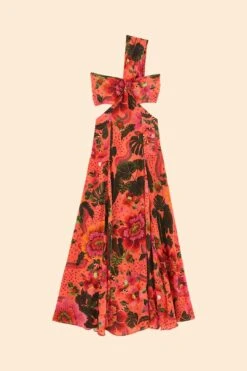 Orange Blooming Garden Maxi Dress 11 Orange Blooming Garden Maxi Dress -Farm Rio Shoop 305268