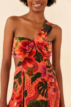 Orange Blooming Garden Maxi Dress 8 Orange Blooming Garden Maxi Dress -Farm Rio Shoop 305268 03