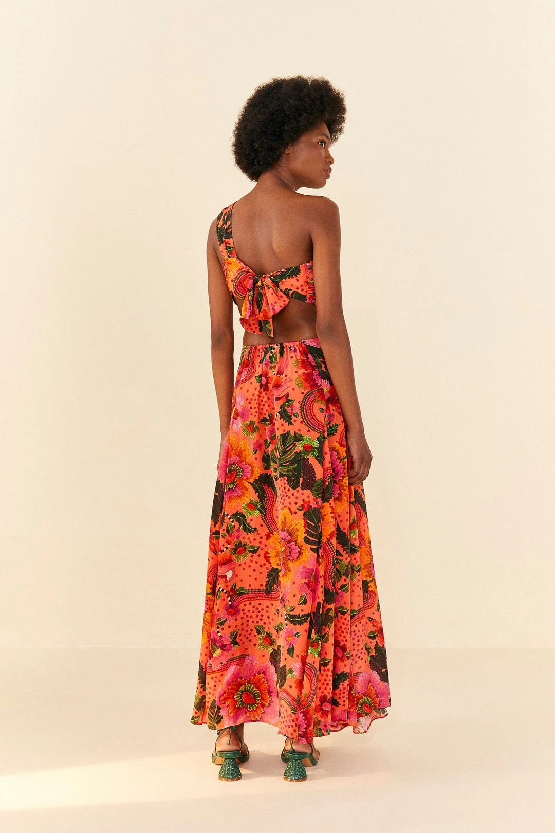 Orange Blooming Garden Maxi Dress 4 Orange Blooming Garden Maxi Dress - Image 4